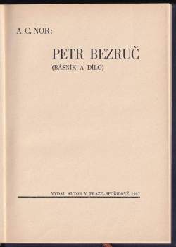 A. C Nor: Petr Bezruč