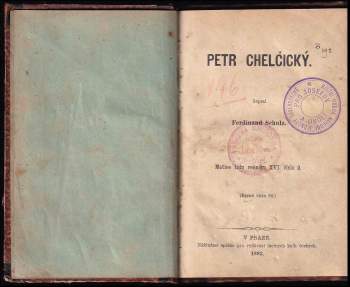 Ferdinand Schulz: Petr Chelčický