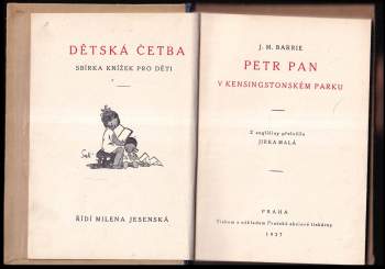 J. M Barrie: Petr Pan v Kensingstonském parku