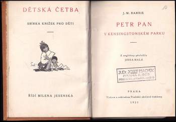 J. M Barrie: Petr Pan v Kensingtonském parku