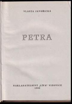 Vlasta Javořická: Petra