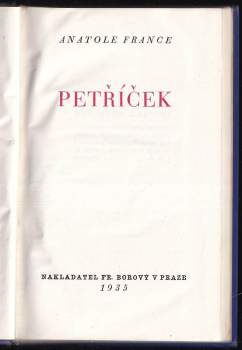 Anatole France: Petříček