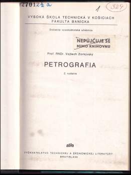 Vojtech Zorkovský: Petrografia