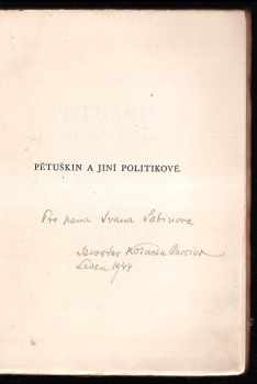 Jaroslav Kolman Cassius: Pětuškin a jiní politikové