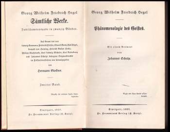 Georg Wilhelm Friedrich Hegel: Phänomenologie des Geistes - Fenomenologie ducha v NJ