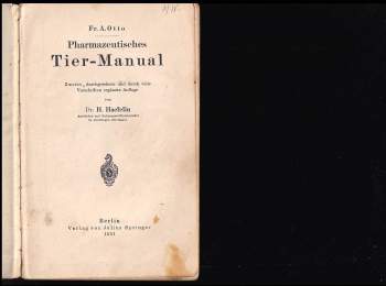 Pharmazeutisches Tier-Manual