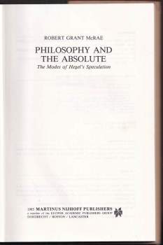 Philosophy and the Absolute