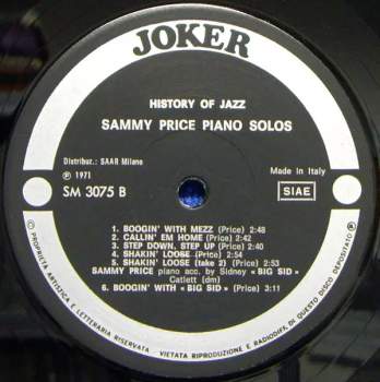 Sammy Price: Piano Solos