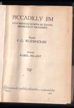 P. G Wodehouse: Piccadilly Jim