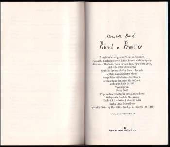 Elizabeth Bard: Piknik v Provence
