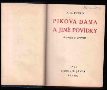 Aleksandr Sergejevič Puškin: Piková dáma a jiné povídky