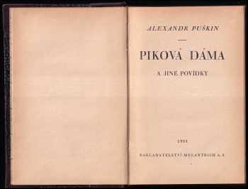 Aleksandr Sergejevič Puškin: Piková dáma