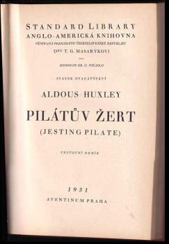 Aldous Huxley: Pilátův žert