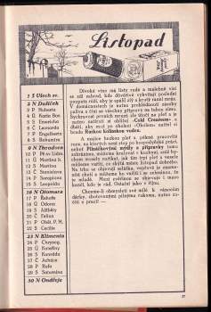 Anna Ziegloserová: Pilnáčkův kalendář pro české hospodyňky 1930