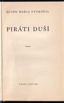 Quido Maria Vyskočil: Piráti duší