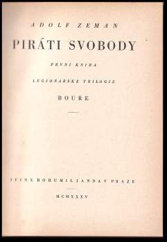 Adolf Zeman: Piráti svobody