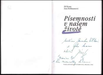 Jiří Kraus: Písemnosti v našem životě