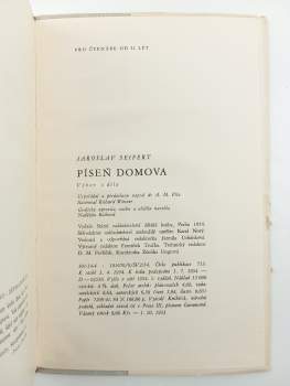 Jaroslav Seifert: Píseň domova