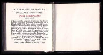 Guillaume Apollinaire: Píseň nemilovaného