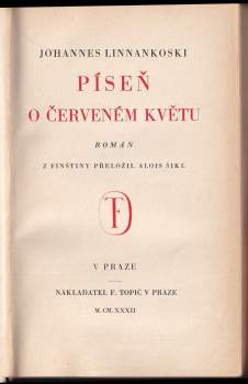 Johannes Linnankoski: Píseň o červeném květu
