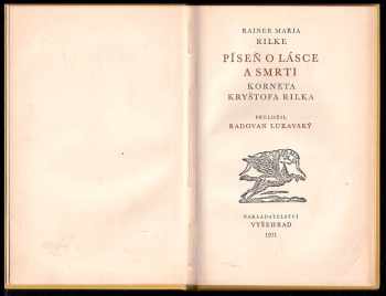 Rainer Maria Rilke: Píseň o lásce a smrti korneta Kryštofa Rilka