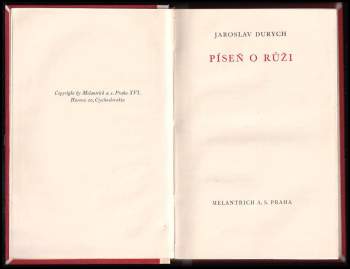 Jaroslav Durych: Píseň o růži