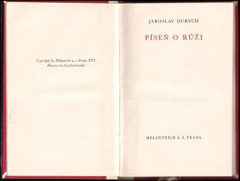 Jaroslav Durych: Píseň o růži
