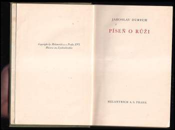 Jaroslav Durych: Píseň o růži