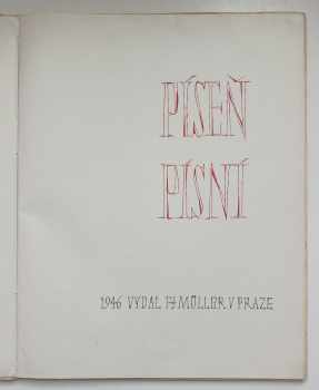 Antonín Procházka: Píseň písní