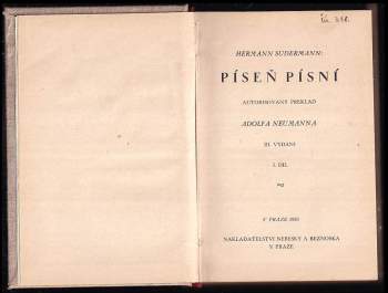 Hermann Sudermann: Píseň písní