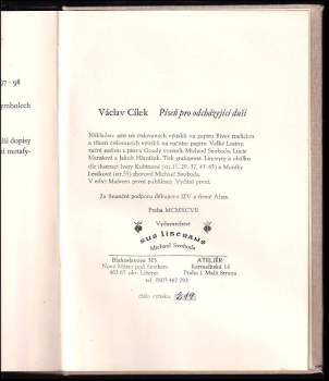 Václav Cílek: Píseň pro odcházející duši