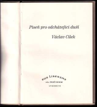 Václav Cílek: Píseň pro odcházející duši