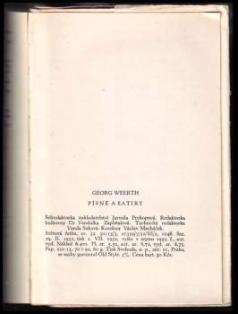 Georg Weerth: Písně a satiry