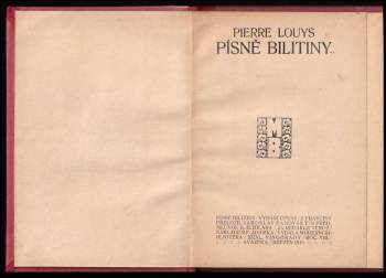 Pierre Louÿs: Písně Bilitiny