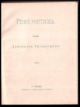 Jaroslav Vrchlický: Písně poutníka