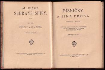Alois Jirásek: Písničky a jiná prosa