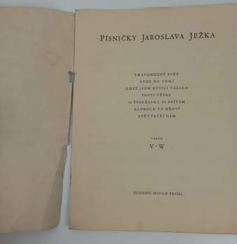 Jaroslav Ježek: Písničky Jaroslava Ježka