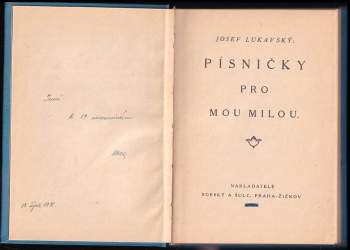 Josef Lukavský: Písničky pro mou milou