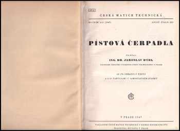 Jaroslav Hýbl: Pístová čerpadla