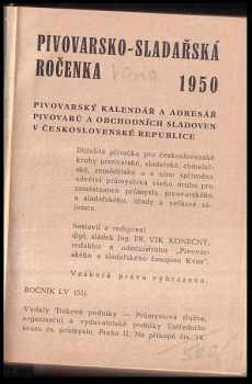 Pivovarsko-sladařská ročenka [na rok] 1950