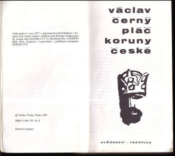 Václav Černý: Pláč Koruny české