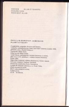 P. D James: Plány a touhy