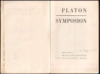 Platón: Platon Symposion
