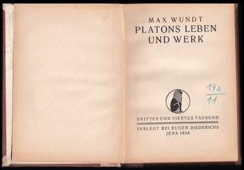 Max Wundt: Platons Leben und Werk