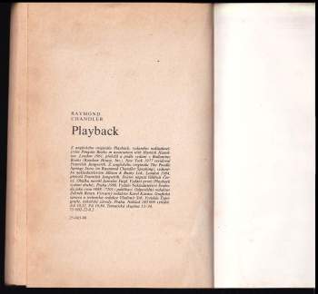 Raymond Chandler: Playback