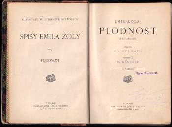 Émile Zola: Plodnost = (Fécondité)