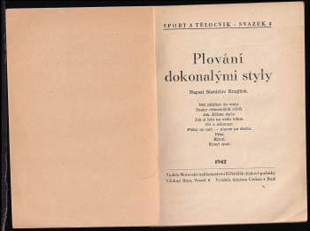 Stanislav Krajíček: Plování dokonalými styly
