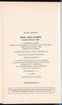Ernest André Gellner: Pluh, meč a kniha