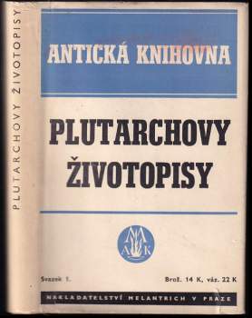 Plútarchos: Plutarchovy Životopisy