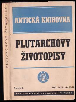 Plútarchos: Plutarchovy Životopisy
